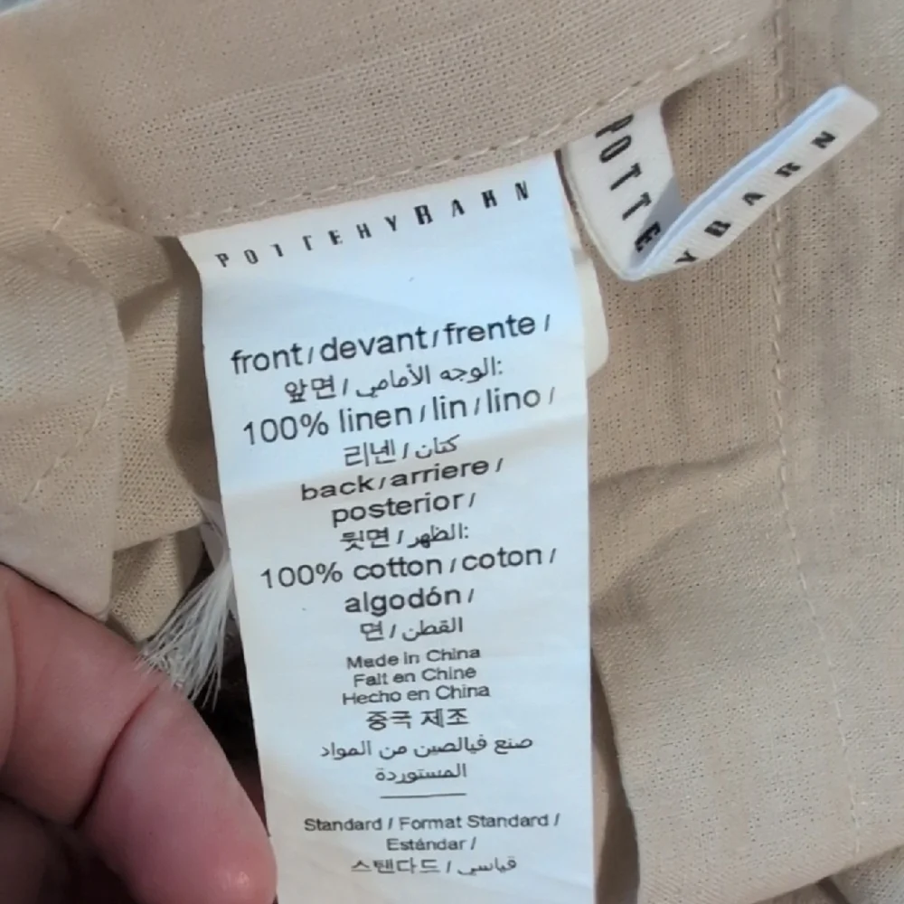Pottery Barn European Flax Linen Waffle Sham Pillow Cover